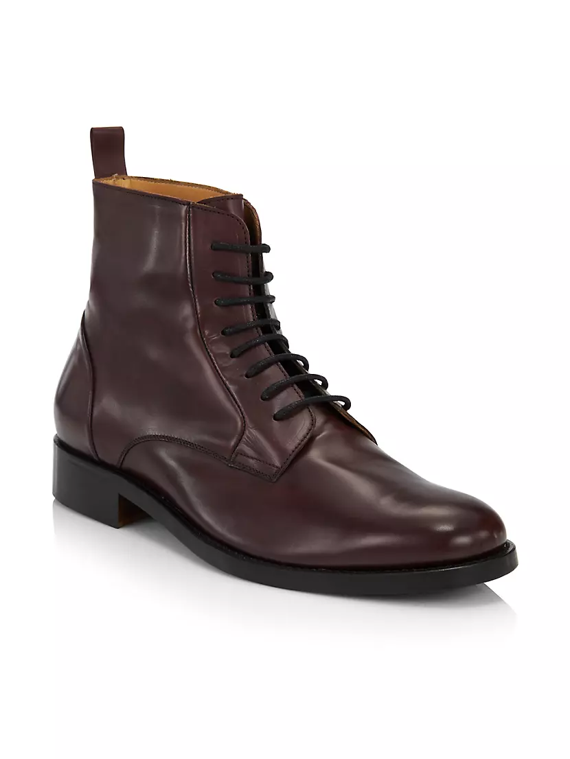 Shop Saks Fifth Avenue COLLECTION Leather Combat Boots