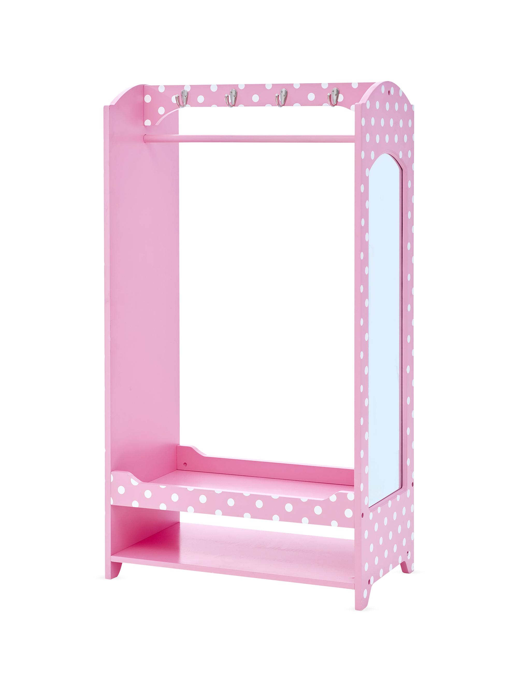 Teamson Fantasy Fields Polka Dot Print Dress Up Unit - Pink White