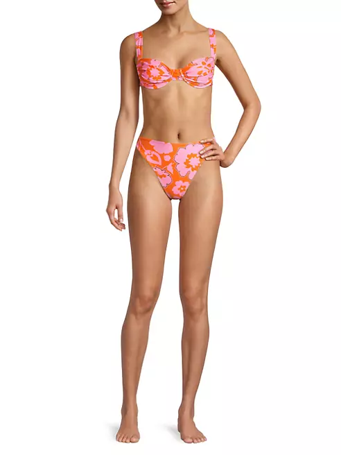 Vintage Flower Monogram Bikini Top - Ready to Wear
