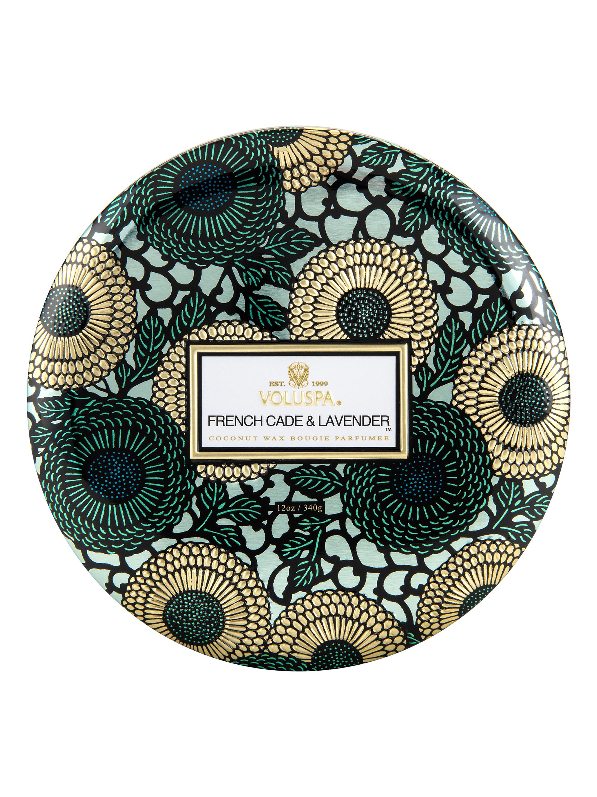 Voluspa French Cade Lavendar 3 Wick Tin Cand