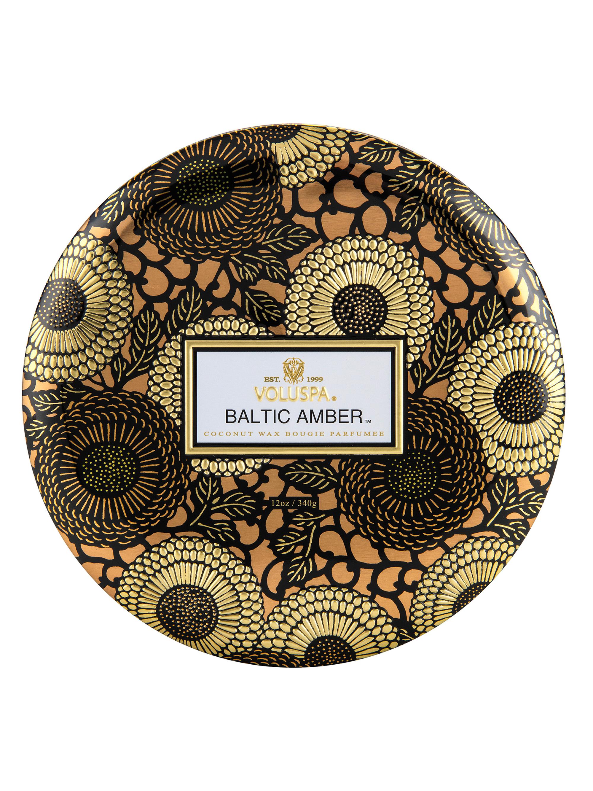 Voluspa Baltic Amber 3-Wick Tin Candle