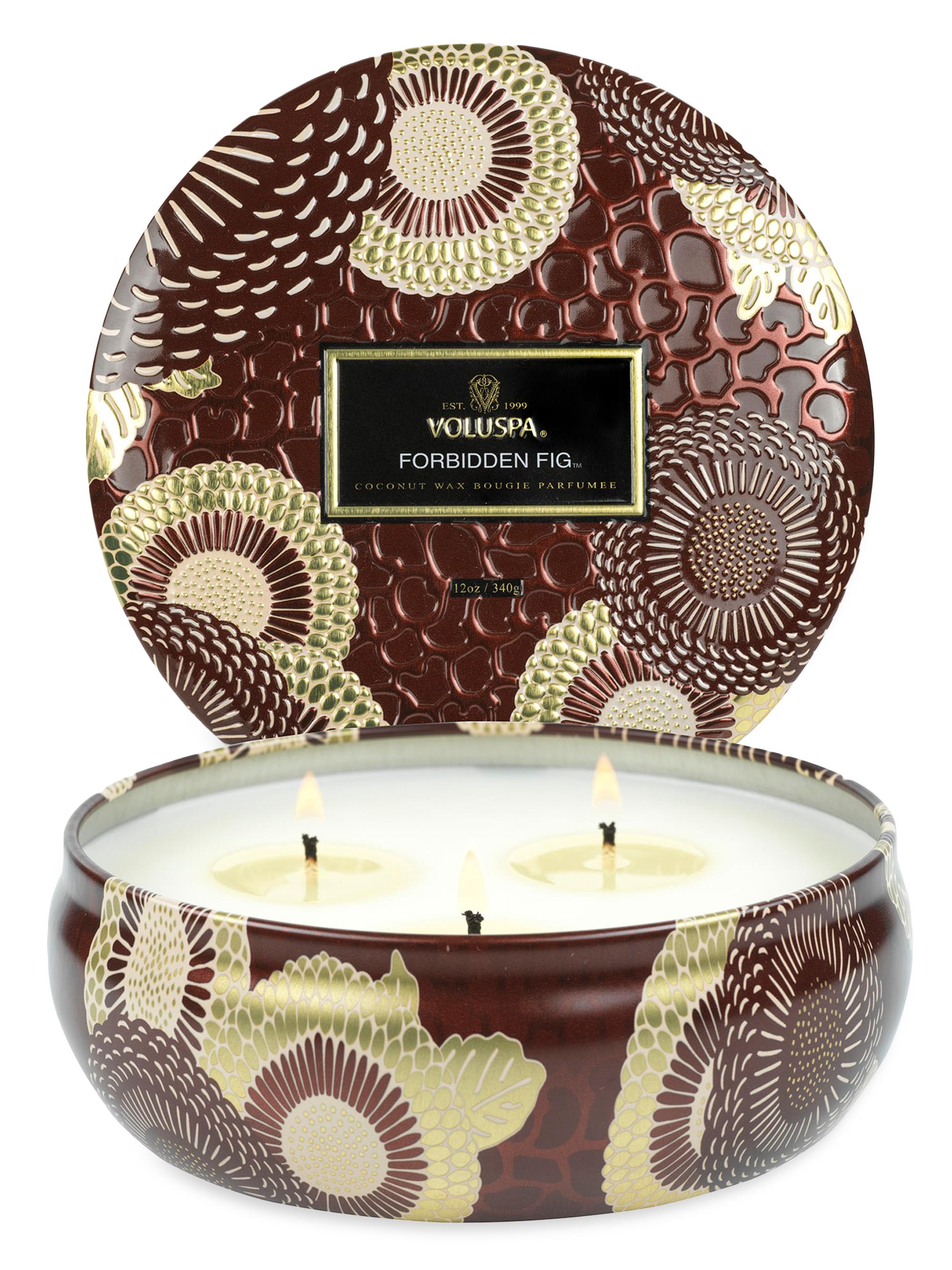 Voluspa Forbidden Fig 3-Wick Tin Candle