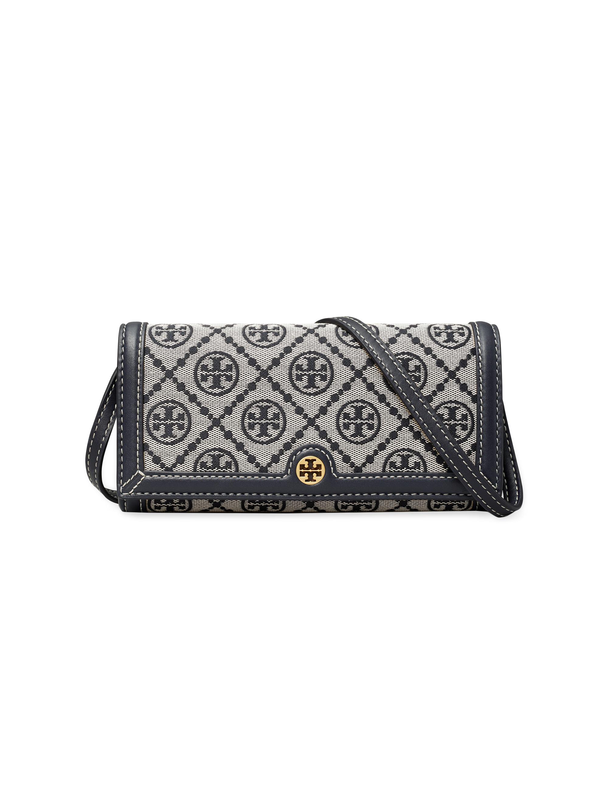 Tory Burch Women's T Monogram Jacquard Crossbody Wallet - Tory Navy