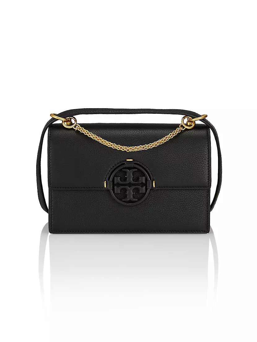 NEW Tory Burch Age Camello Leather Small Miller Saddle Bag $348