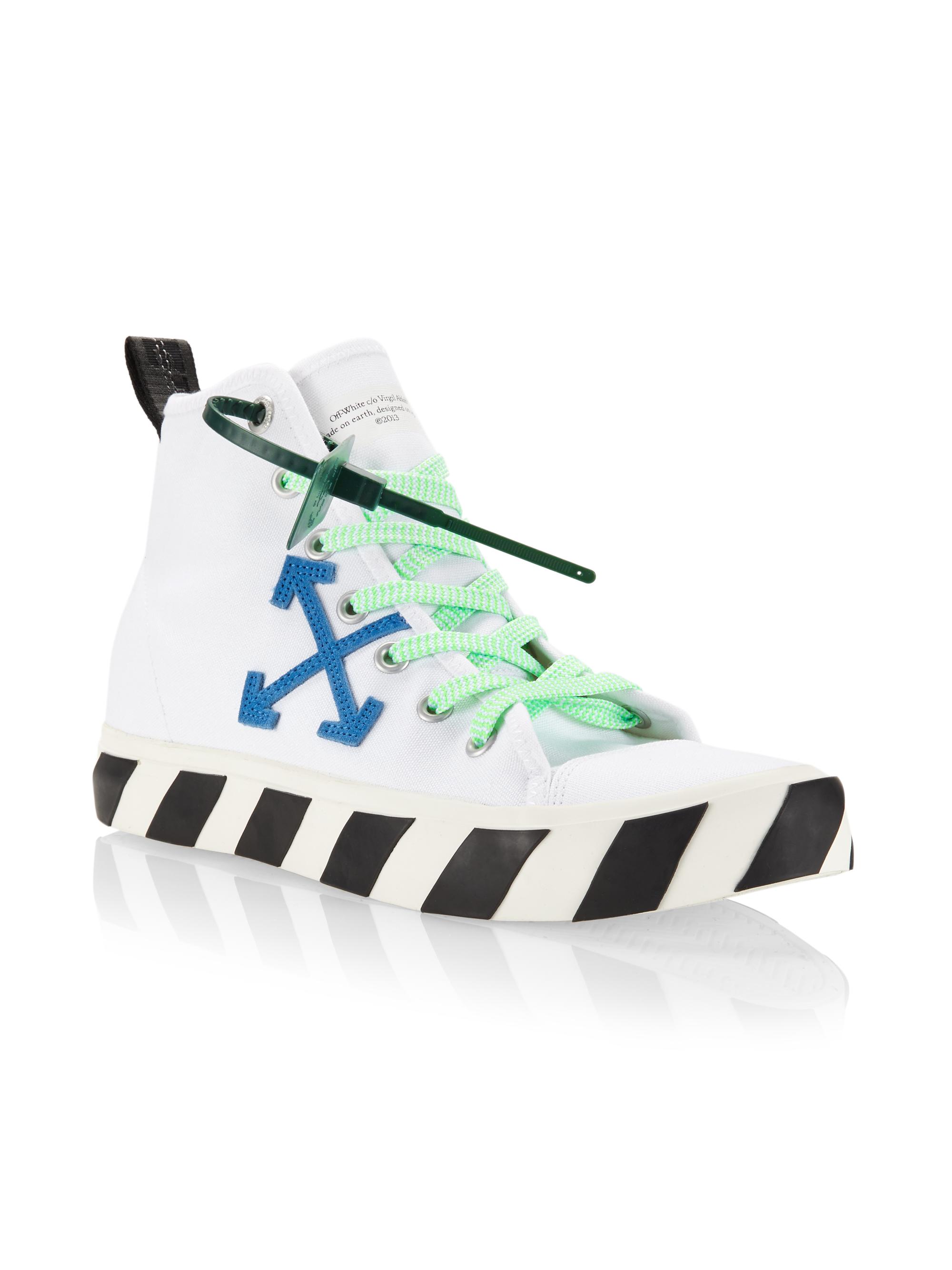 Off-White Vulcanized High-Top Canvas Sneakers | Saks Fifth Avenue