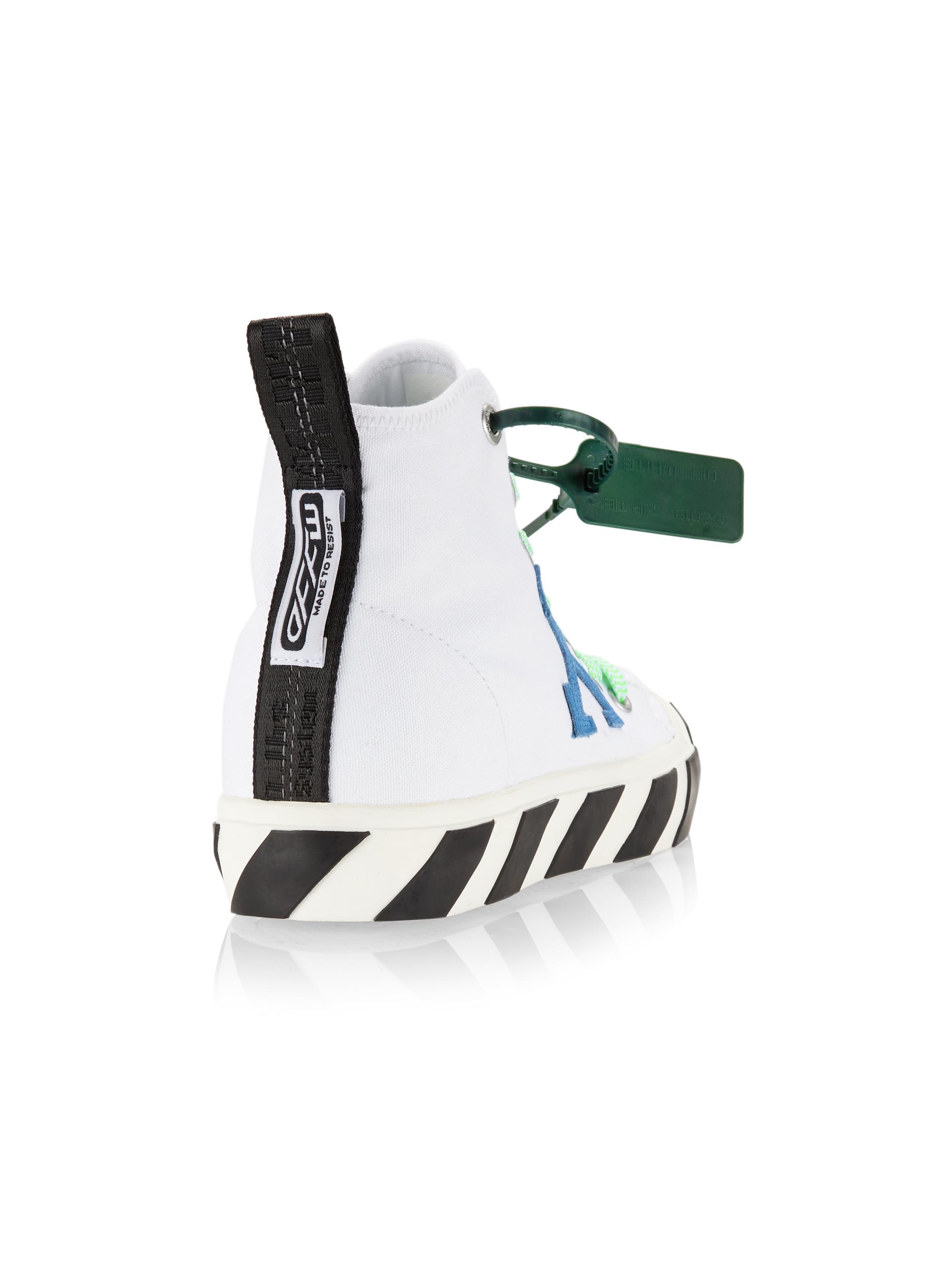 Off-White Vulcanized High-Top Canvas Sneakers Saks Fifth Avenue
