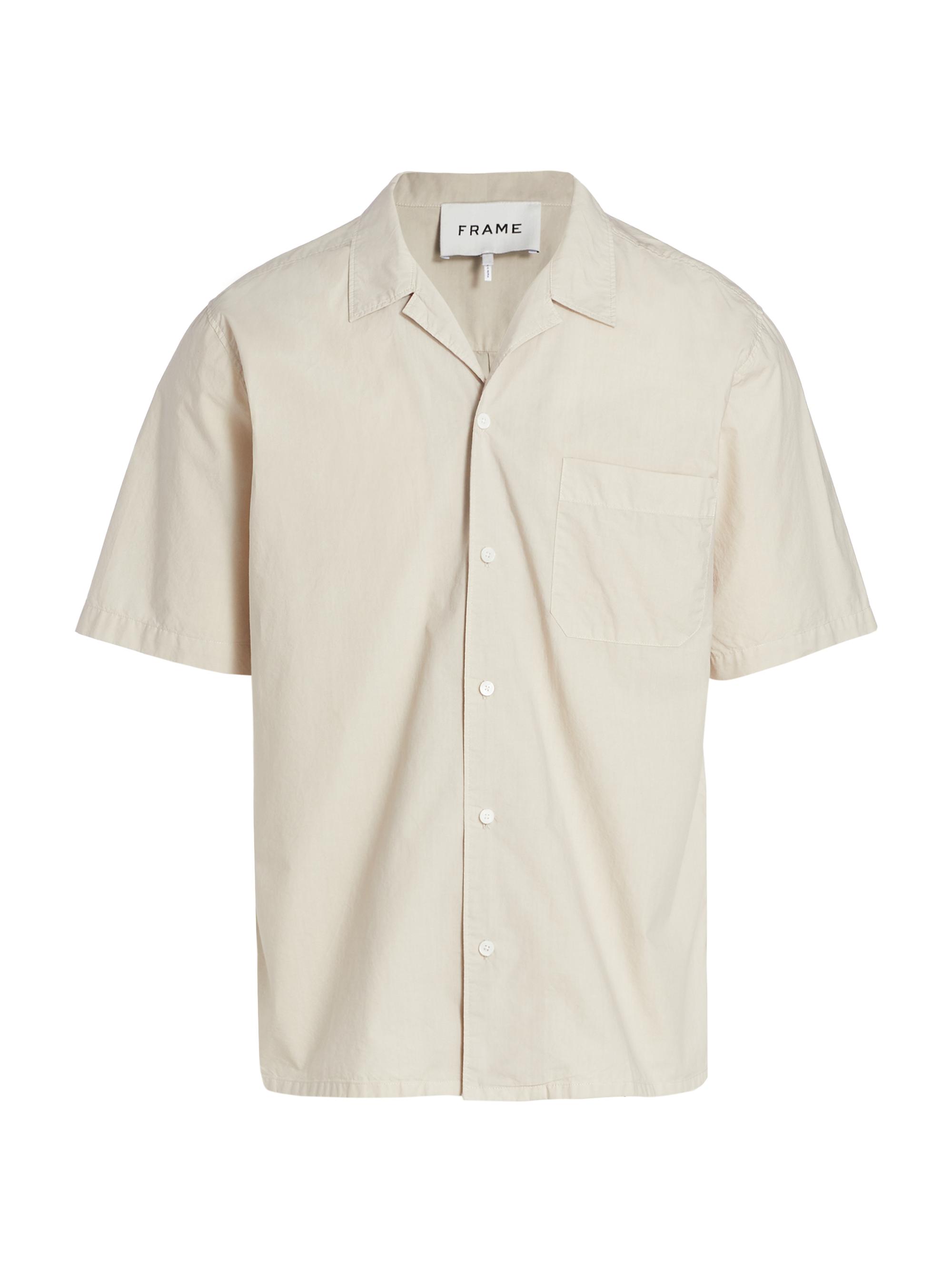 Frame Men's Short Sleeve Camp Collar Shirt - Beige