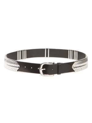 ISABEL MARANT Zap stud-embellished belt - Black