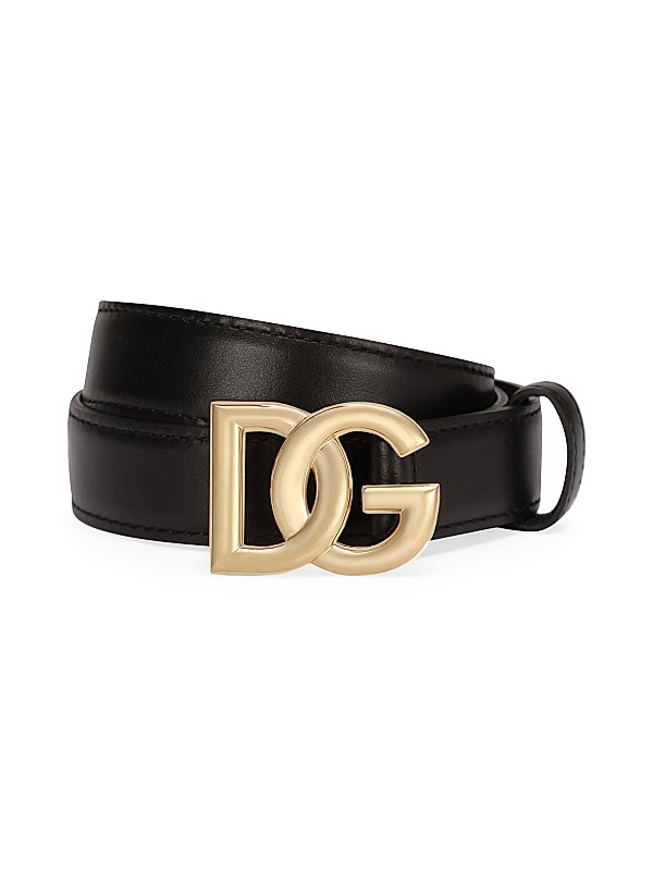 Shop Dolce&Gabbana DG Logo Buckle Leather Belt | Saks Fifth Shop Dolce&Gabbana DG Logo Buckle Leather Belt | Saks Fifth