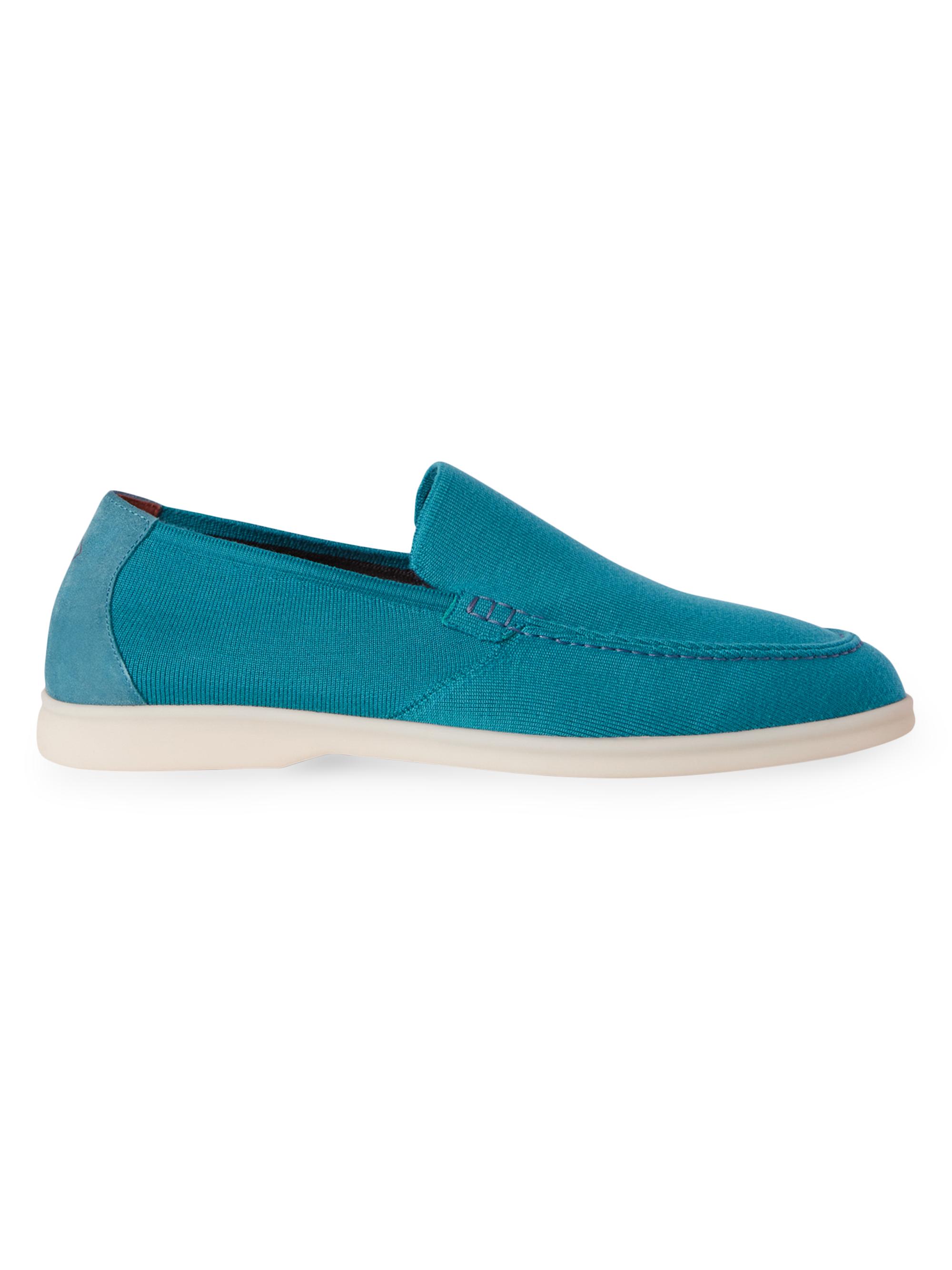Loro Piana Men's Summer Knit Walk Wish Loafers - Blue Sorbet