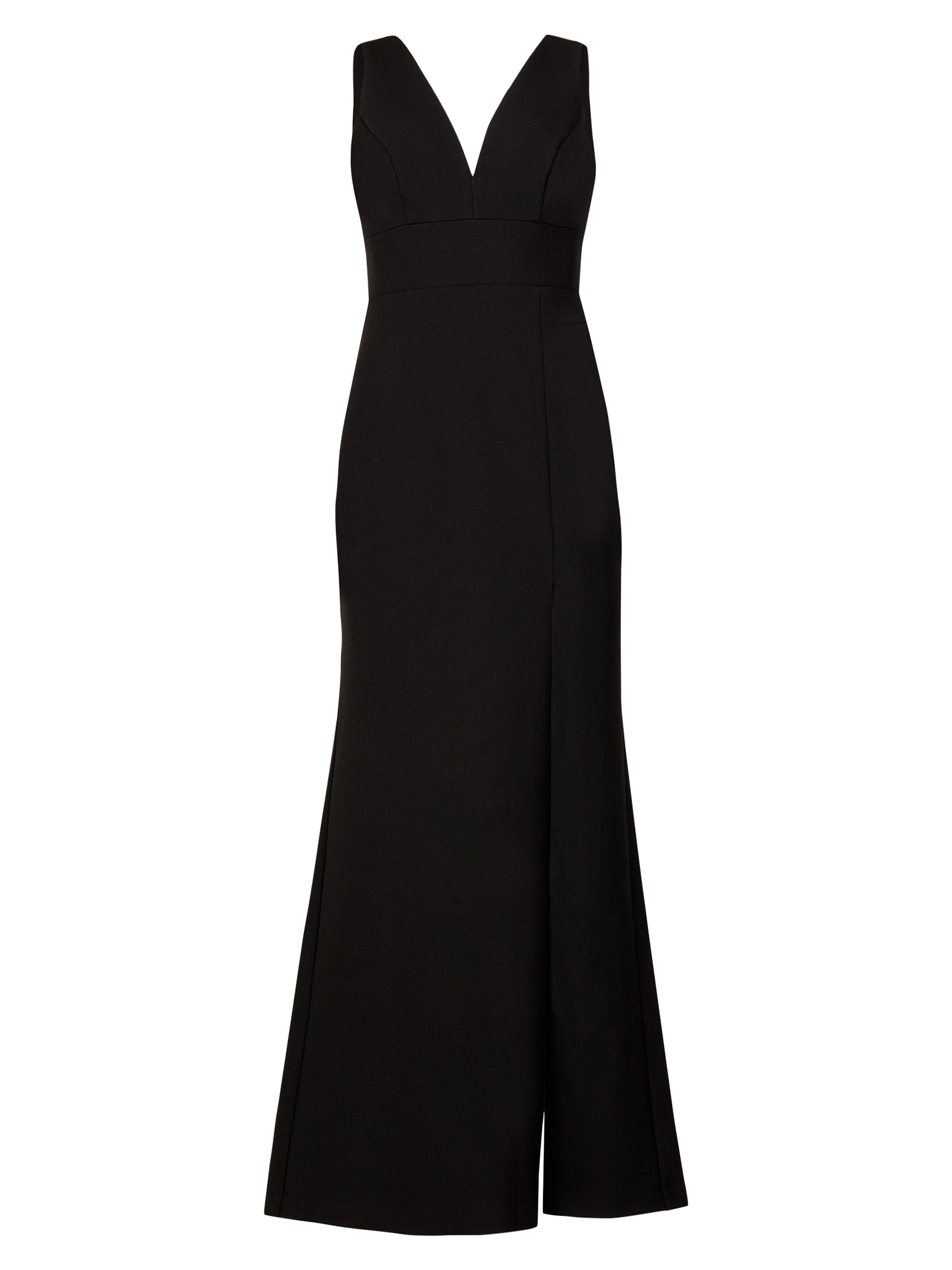 BCBGMAXAZRIA Women's V-Neck Mermaid Floor-Length Gown - Black
