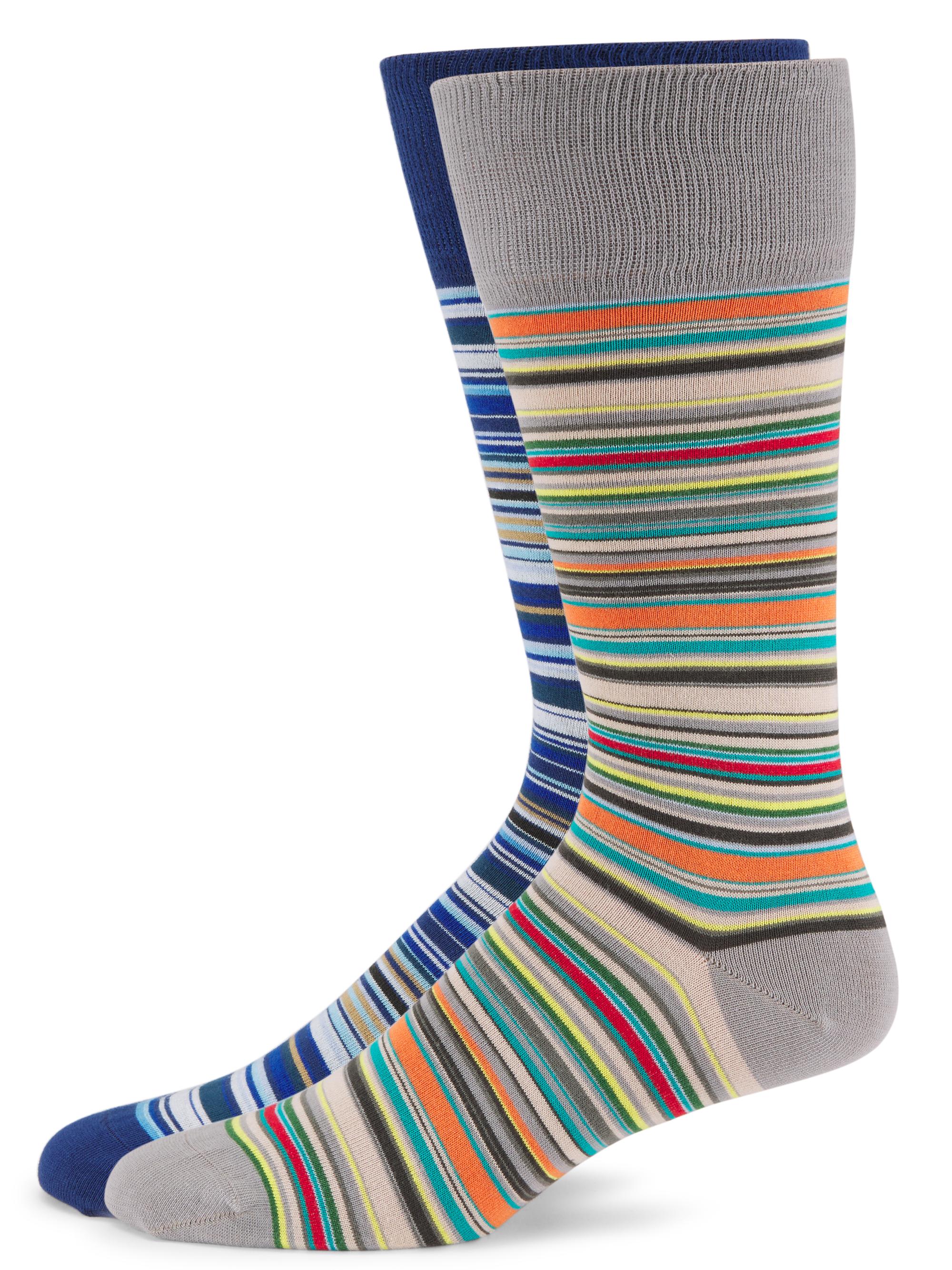 Paul Smith Men's Striped Crewsocks 2-Pack