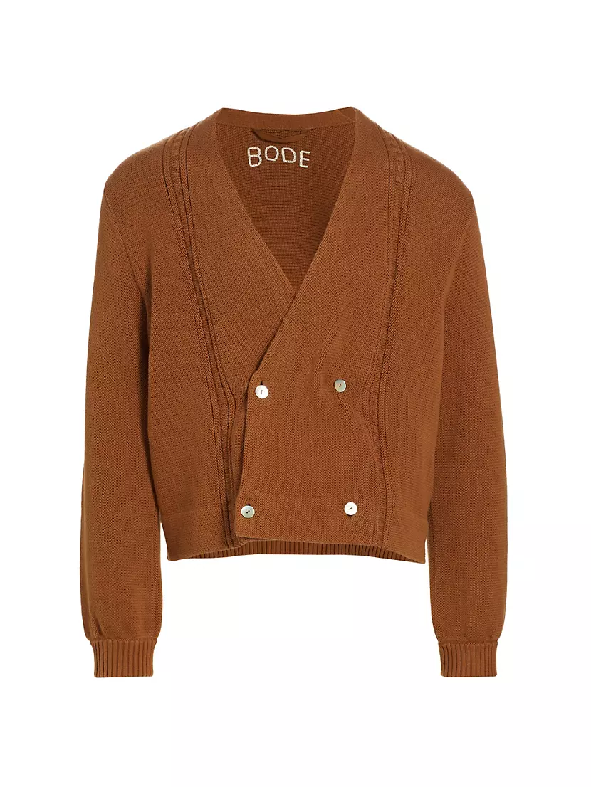 Shop Bode Double-Breasted Cotton Cardigan | Saks Fifth Avenue