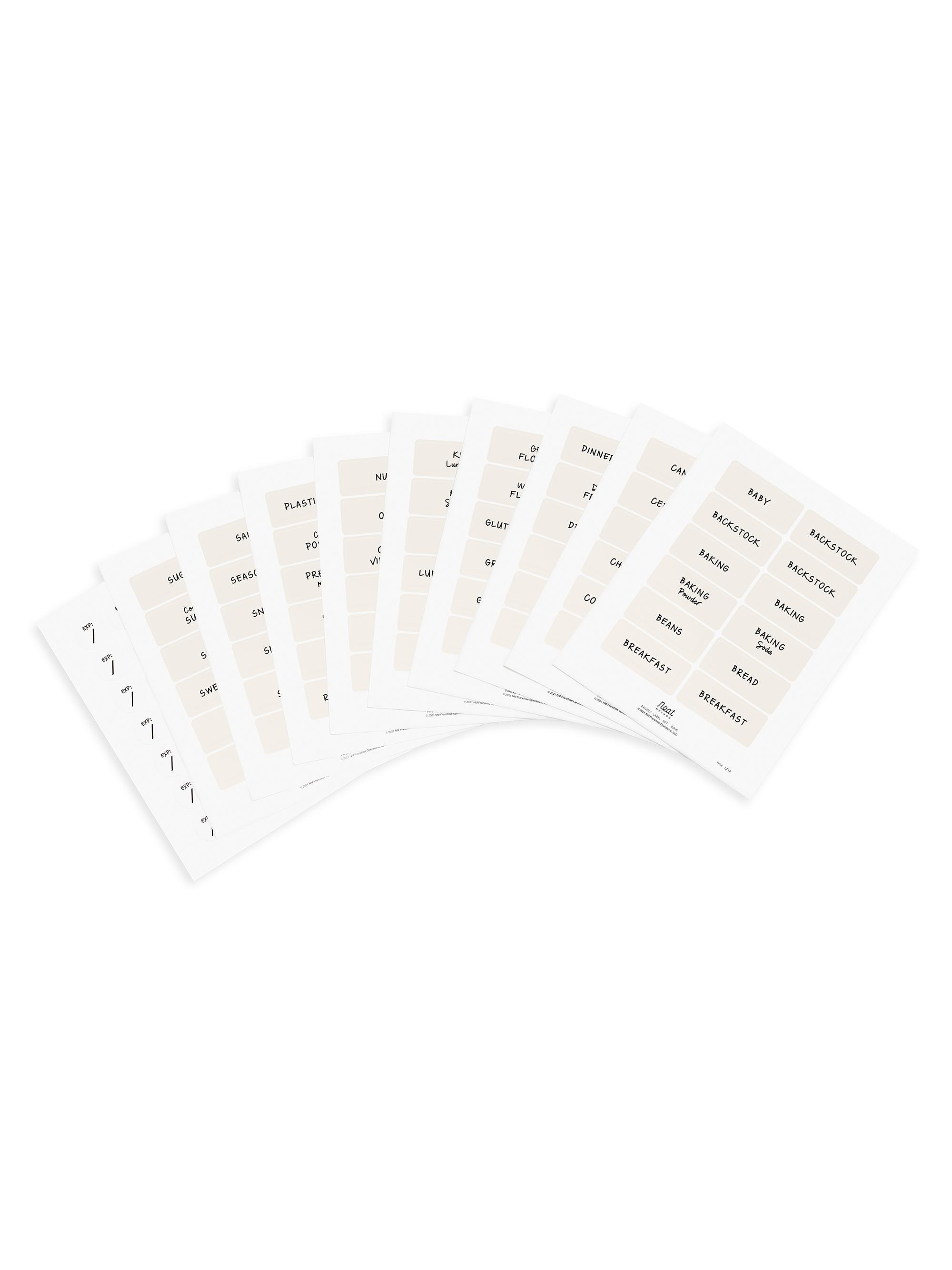 Neat Method Pantry Collection Pantry Label Set - Bone