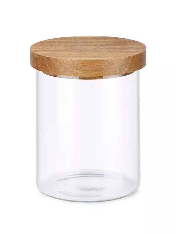 Cooper Canister w Scoop, Made of Acacia Wood