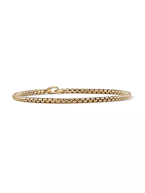 DY Bel Aire Box Chain Bracelet in 18K Yellow Gold, 2.7mm