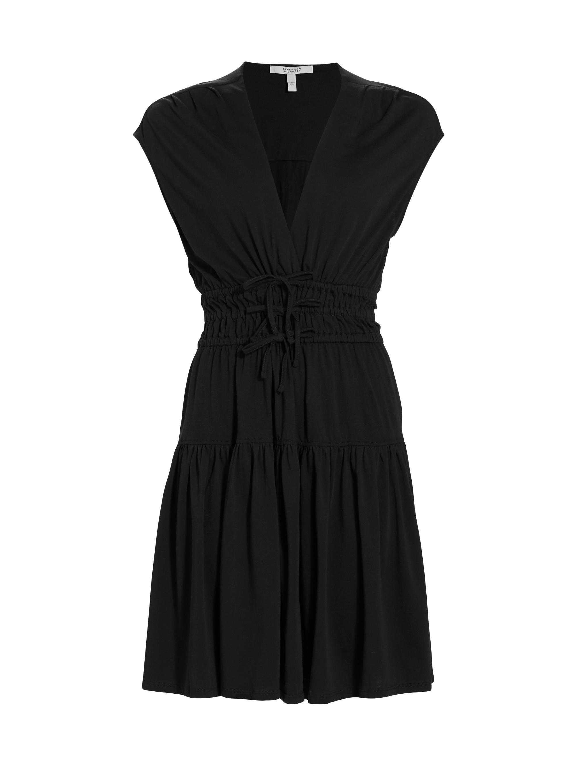 Derek Lam 10 Crosby Women's Tora Smocked Minidress - Black