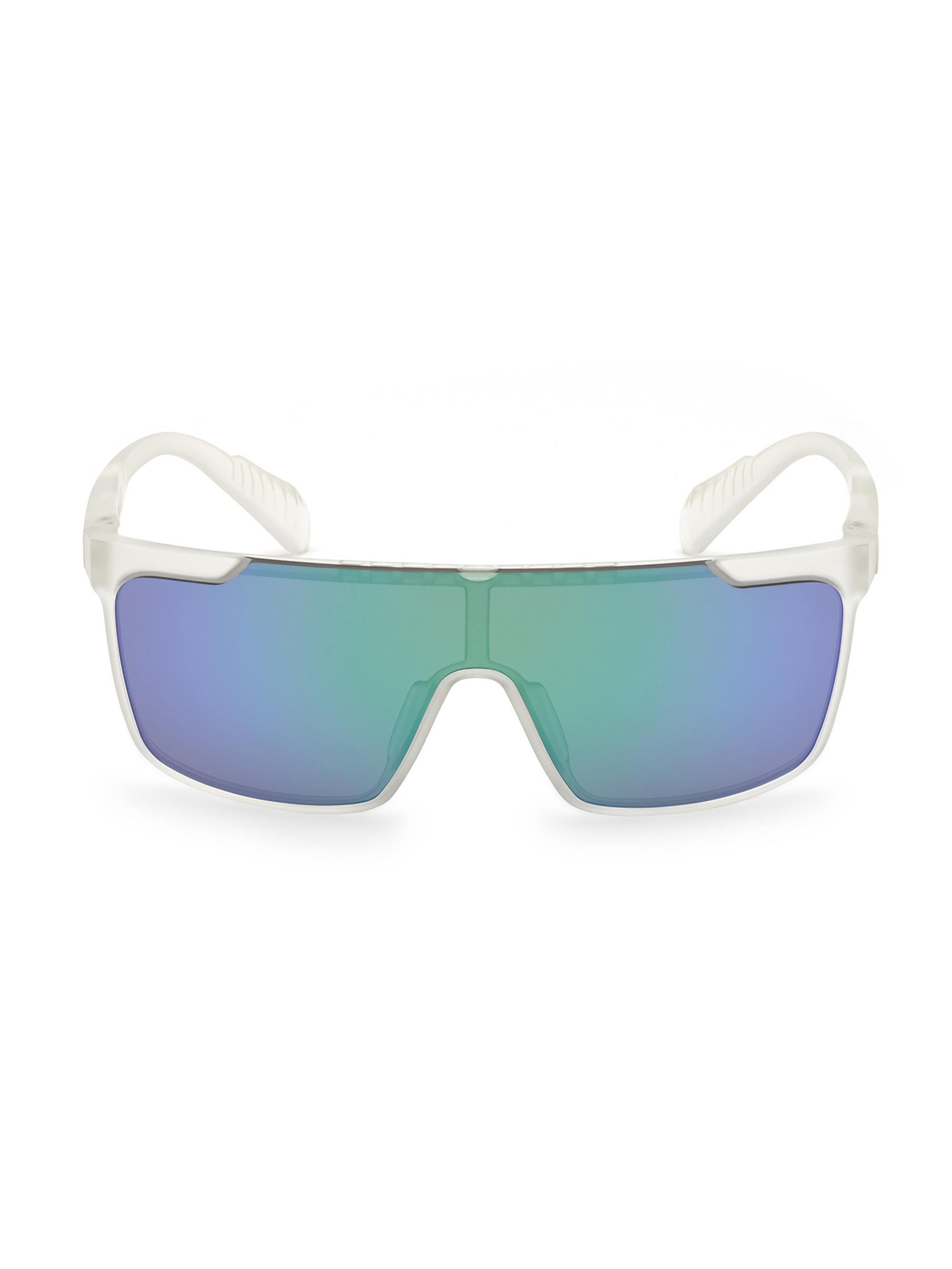 adidas Men's Injected Shield Sunglasses - White