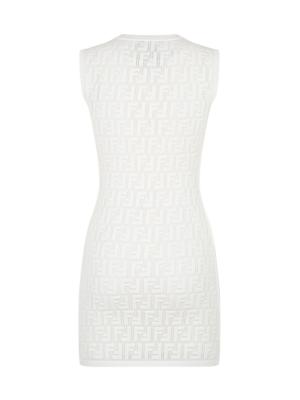 FENDI monogram-pattern mini dress - Pink