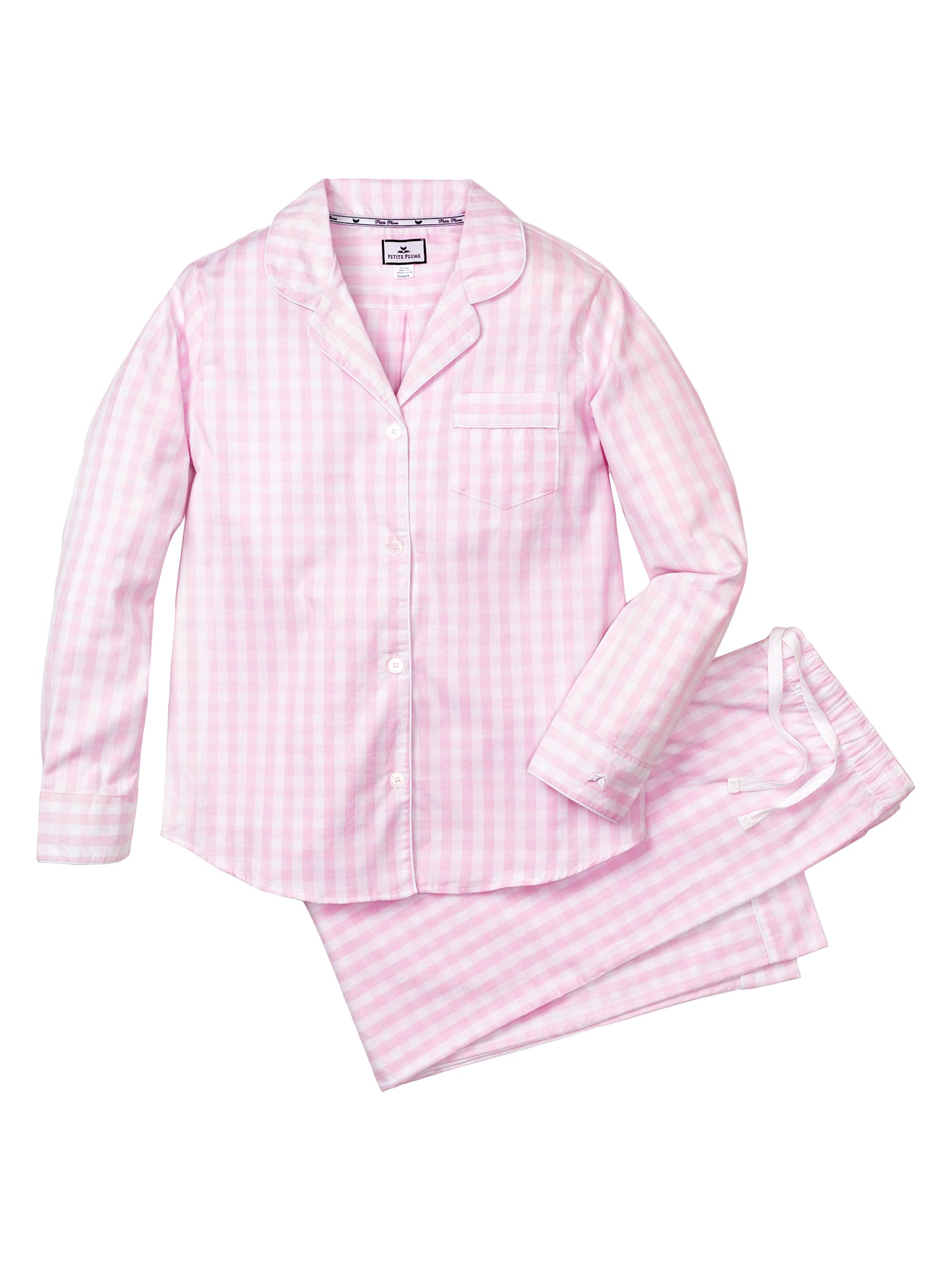 Petite Plume Gingham Pajama Set - Pink