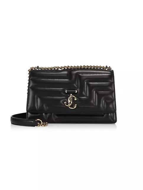 Buy Jimmy choo JC Monogrammed Leather Cosmetic Pouch, Black Color Women