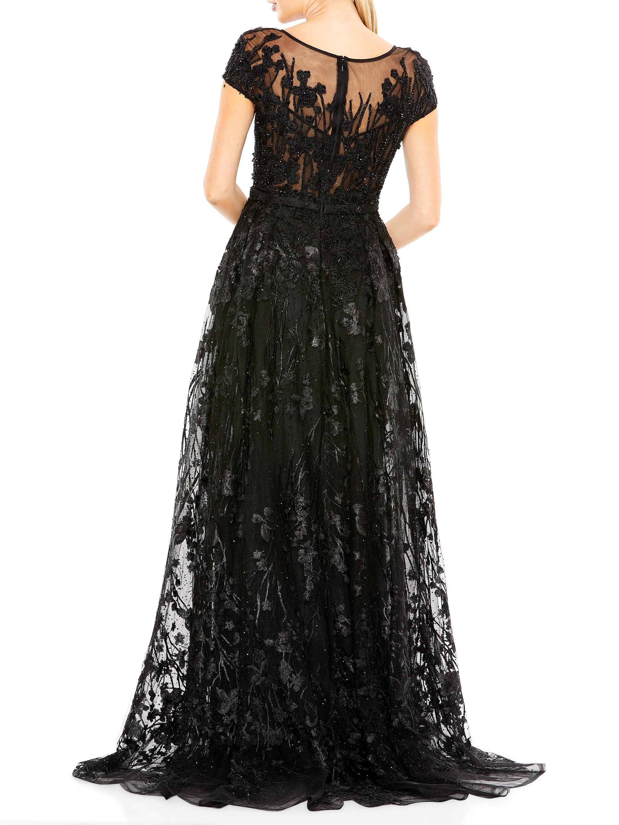 Shop Mac Duggal Embellished Tulle A-Line Gown | Saks Fifth Avenue 