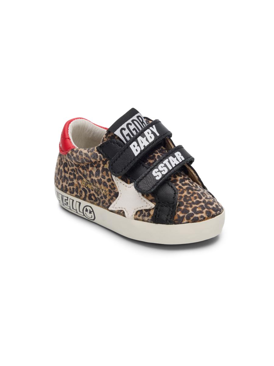 Golden Goose Baby Girl's Old School Leopard Sneakers In Animal Print