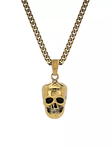Alexander Mcqueen Men's Jeweled Skull Necklace - Silver One-Size