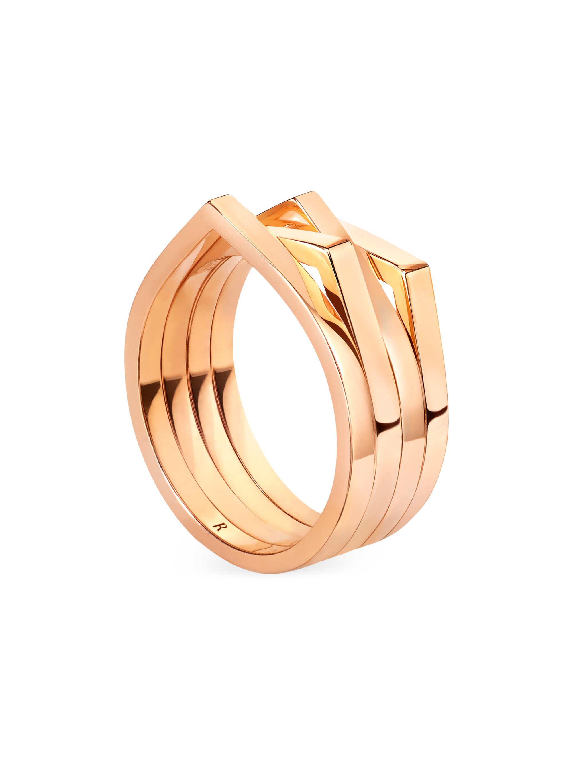Repossi Women's Antifer 18K Gold Four-Row Ring - Pink Gold