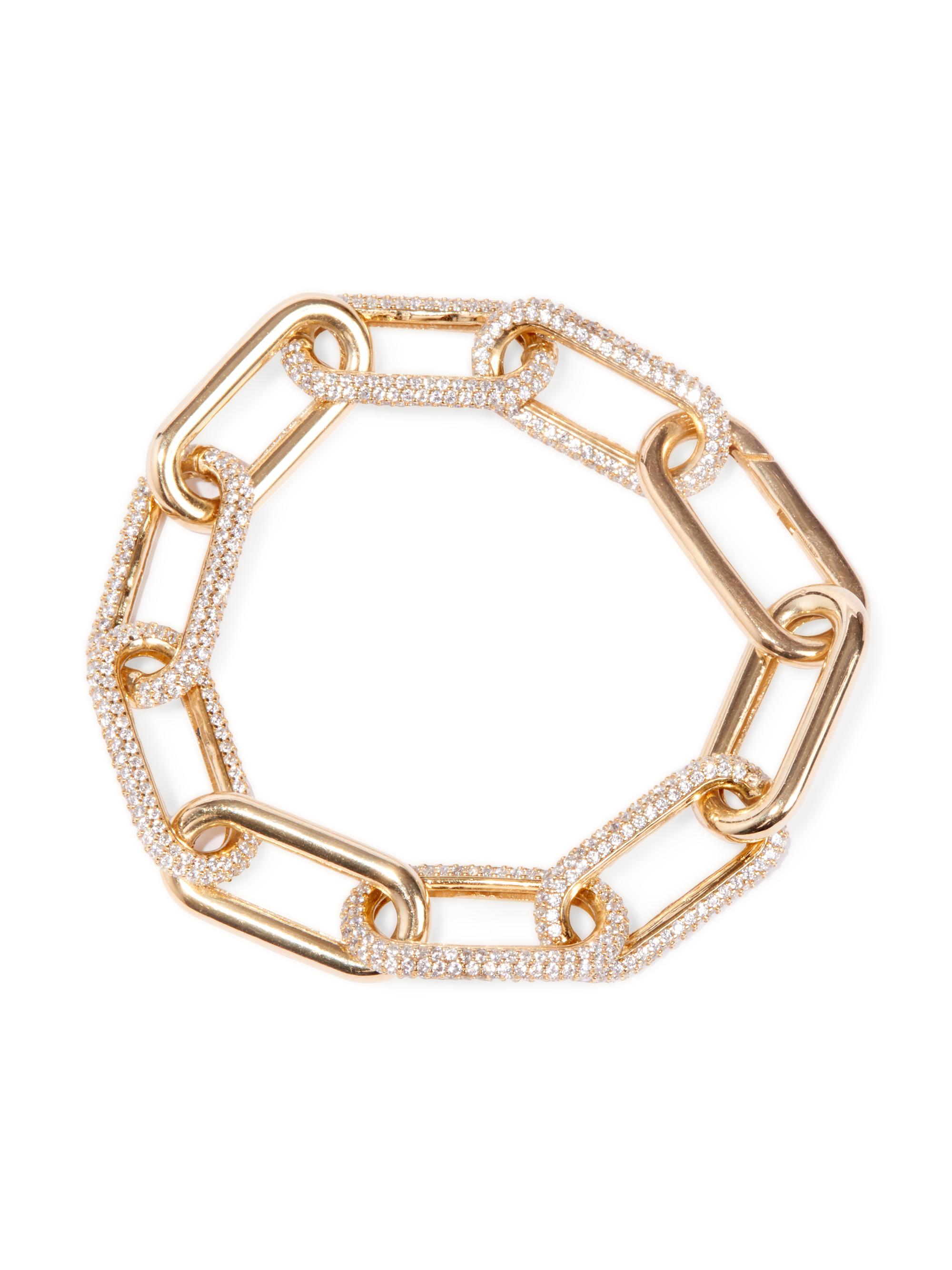 Nickho Rey Women's 14K Gold-Vermeil & Crystal Link Bracelet - Gold
