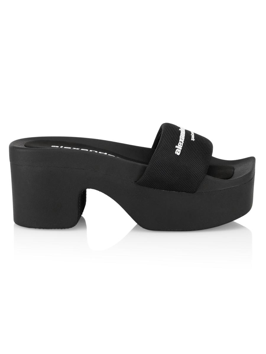 Alexander Wang AW Logo Platform Slides | Saks Fifth Avenue
