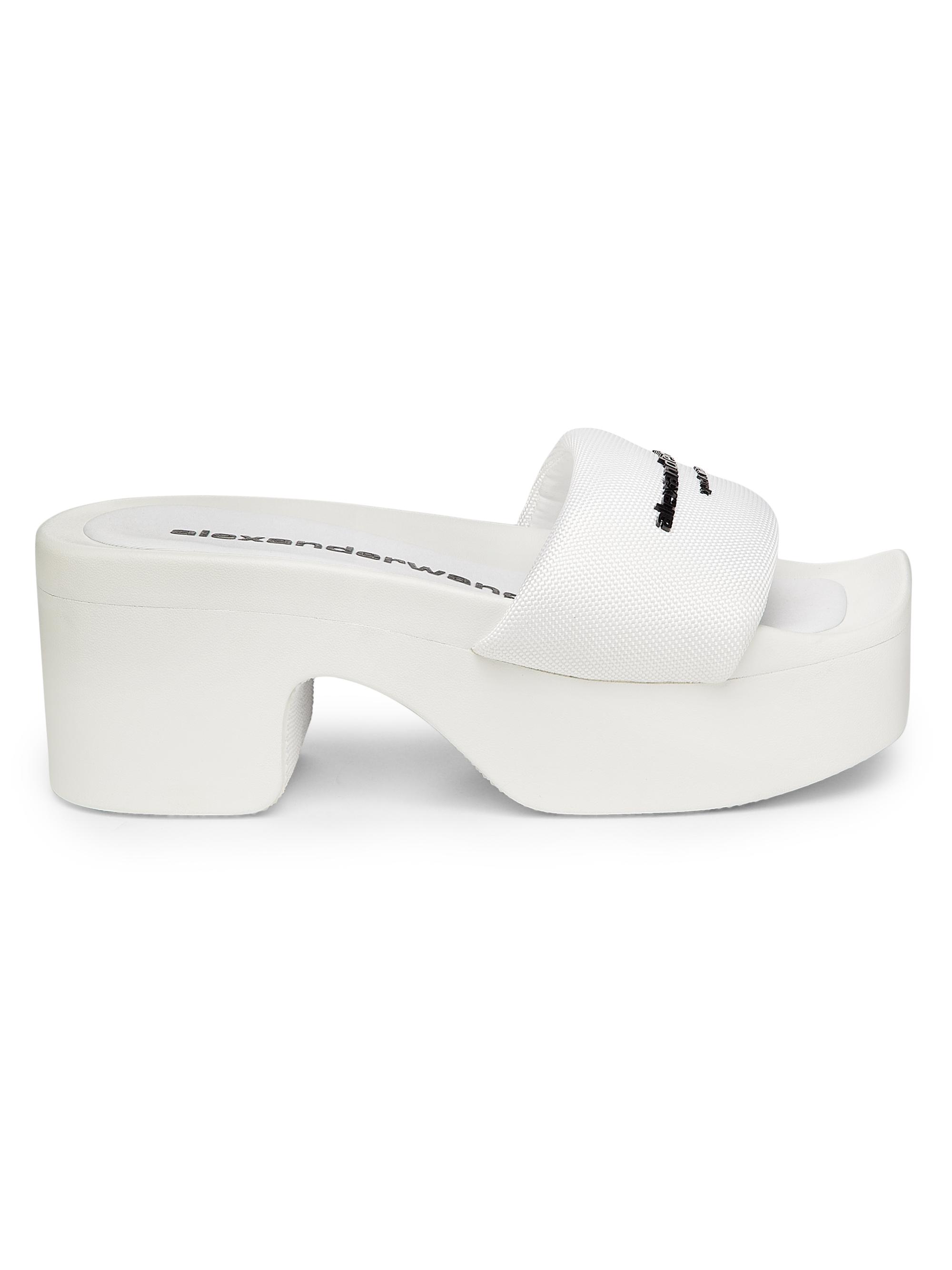Alexander Wang AW Logo Platform Slides | Saks Fifth Avenue