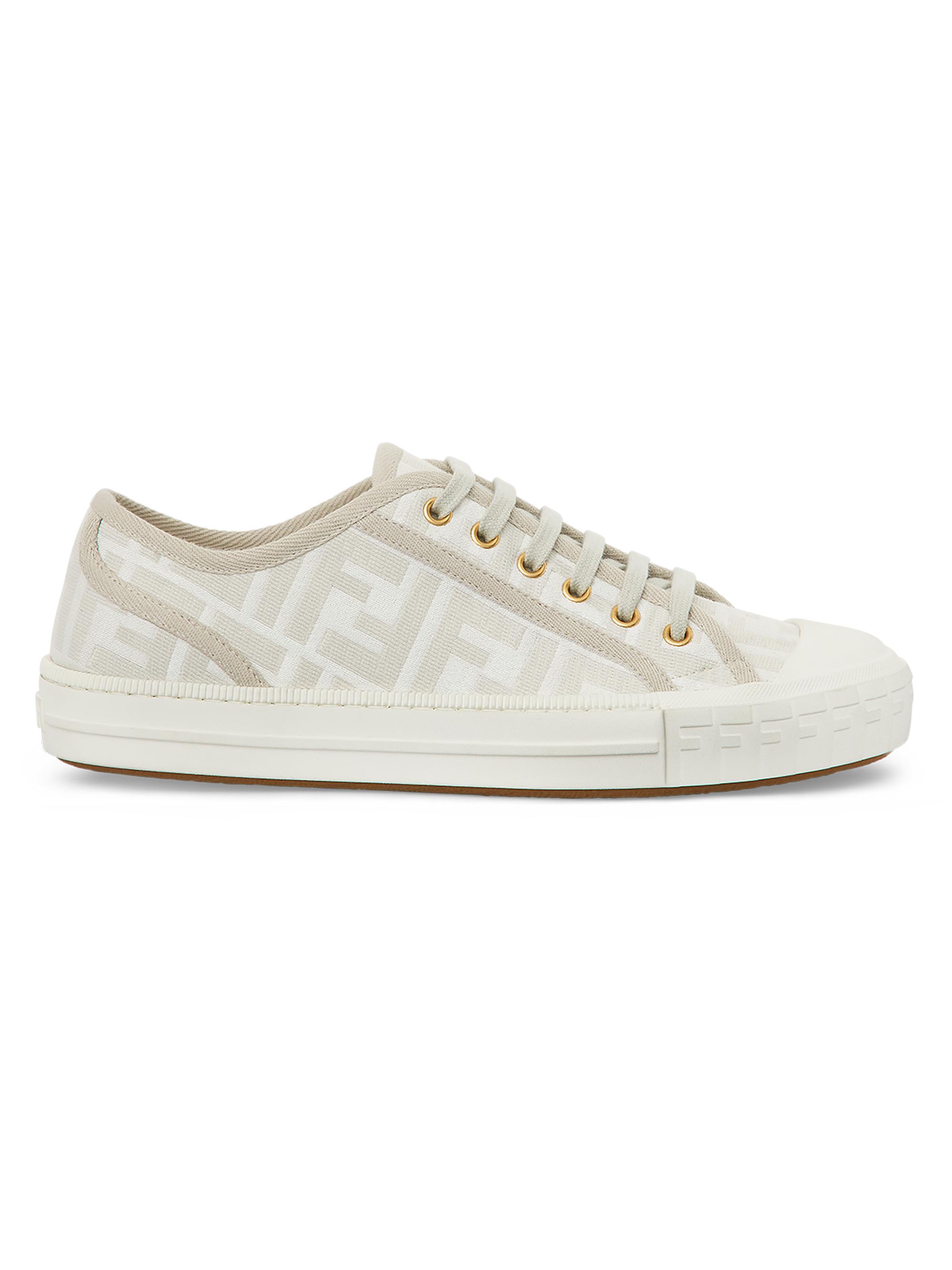 Fendi Women's FF Logo Low-Top Sneakers - White