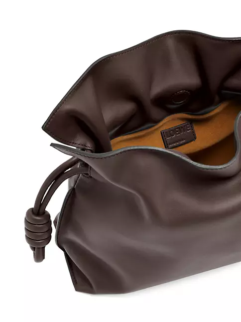 Loewe Women's Flamenco Mini Leather Clutch Bag - Black - Clutches