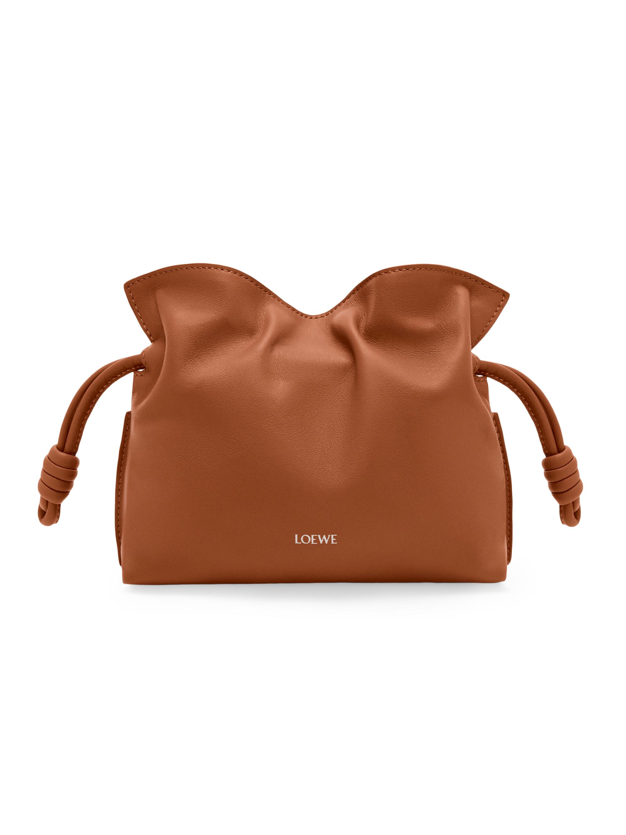 LOEWE Women's Flamenco Mini Leather Clutch - Squirrel