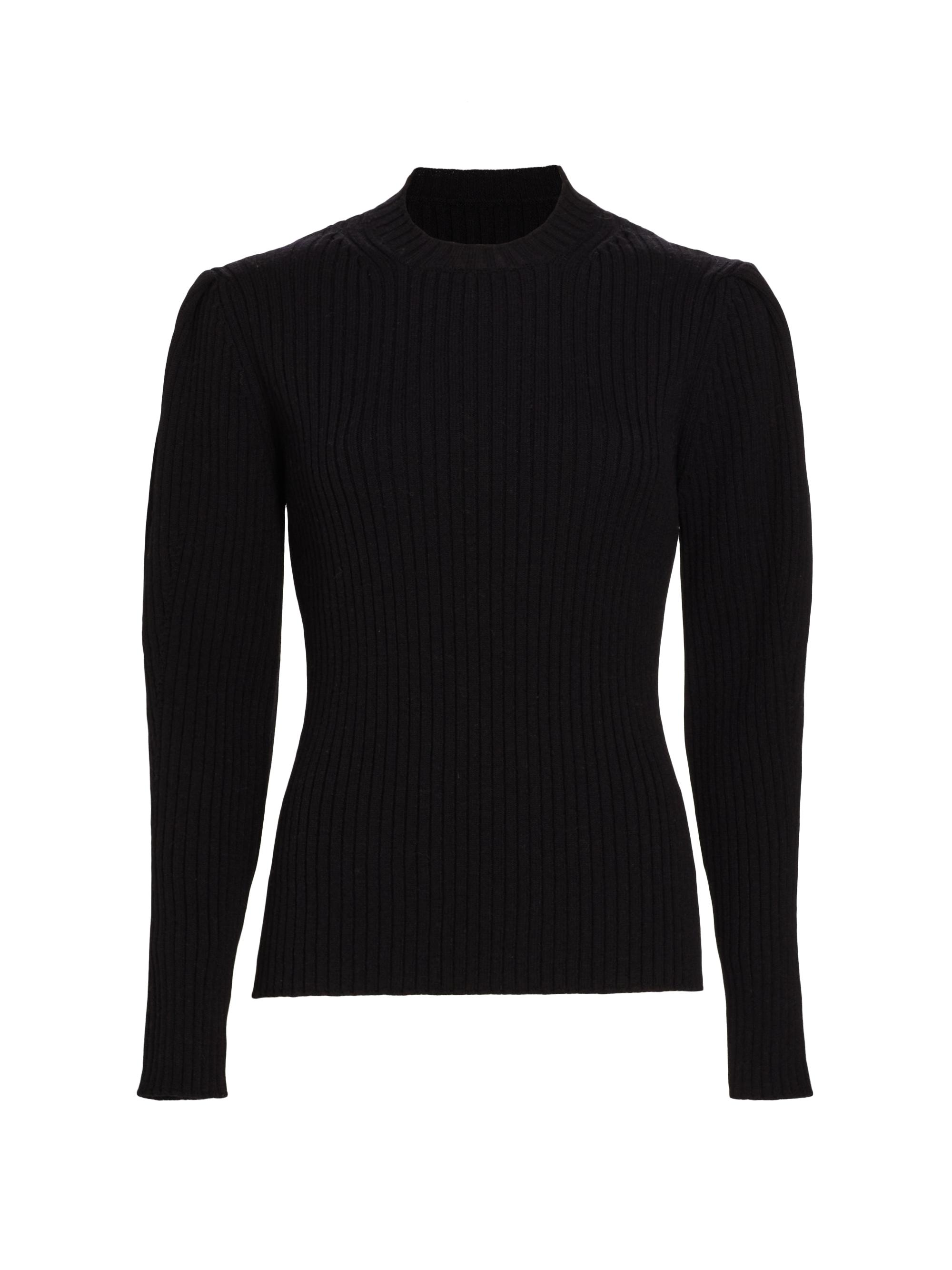 Saks Fifth Avenue Women's COLLECTION Rib-Knit Wool-Blend Sweater - Black