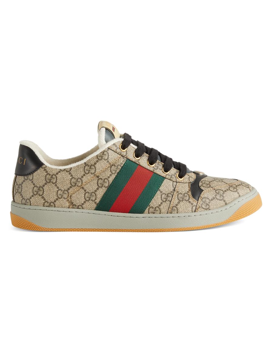 スニーカー [GUCCI] Women's GG Supreme Canvas Sneakers Gucci Screener GG Supreme Canvas Sneakers | Saks Fifth Avenue