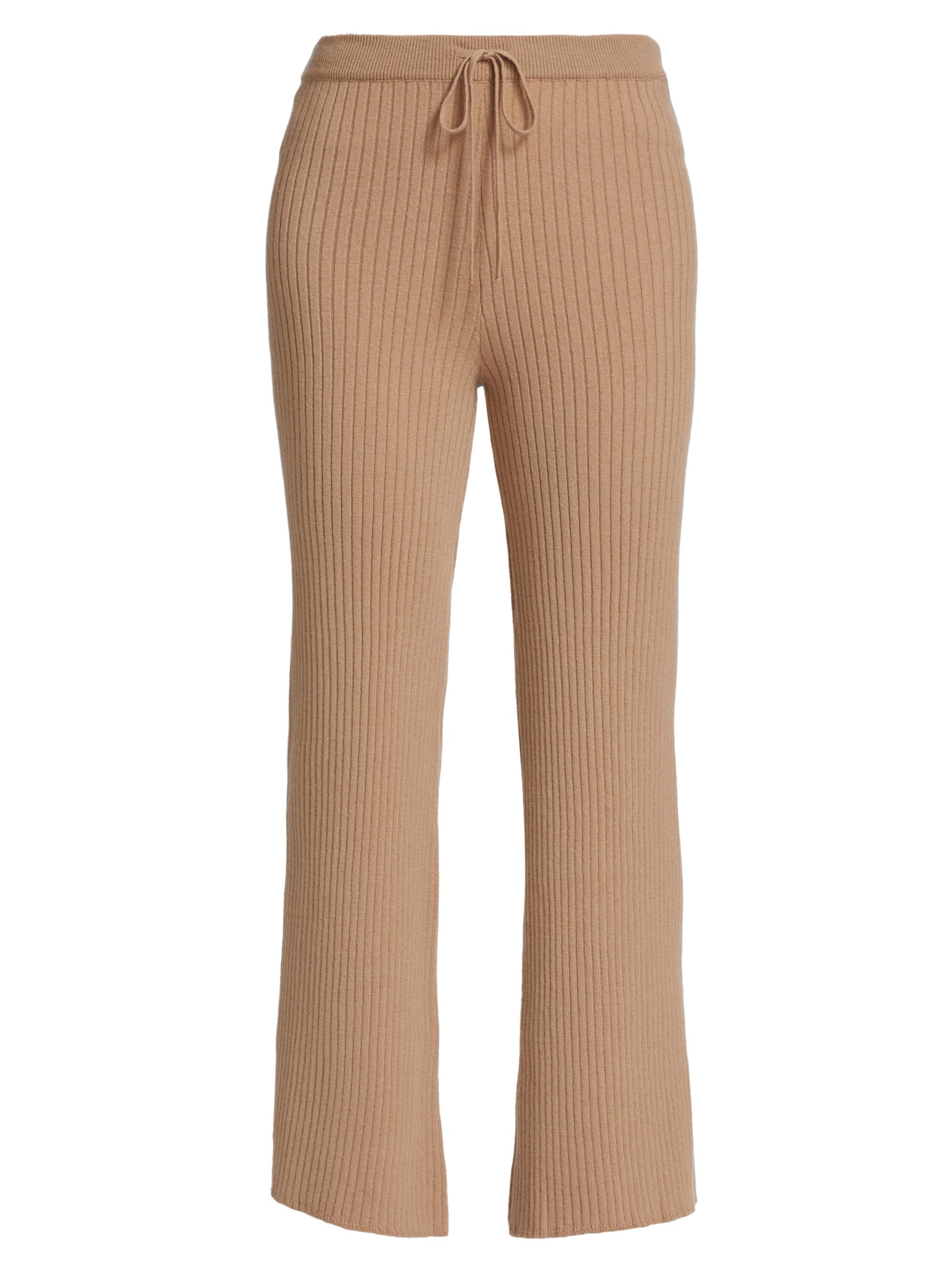 Saks Fifth Avenue Women's COLLECTION Rib-Knit Drawstring Pants - Doe