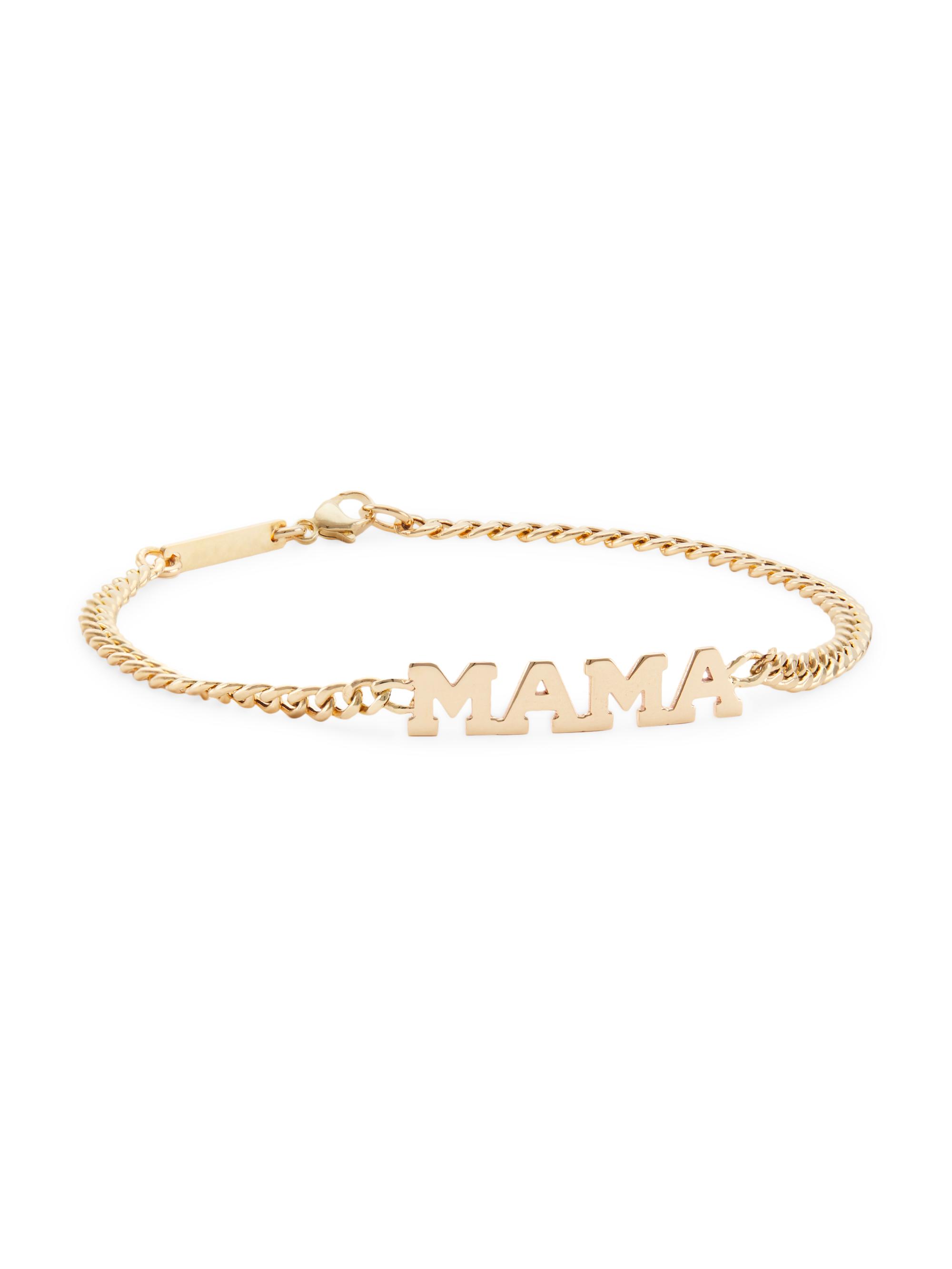 Zoë Chicco Women's 14K Yellow Gold "Mama" Nameplate Bracelet - Yellow Gold