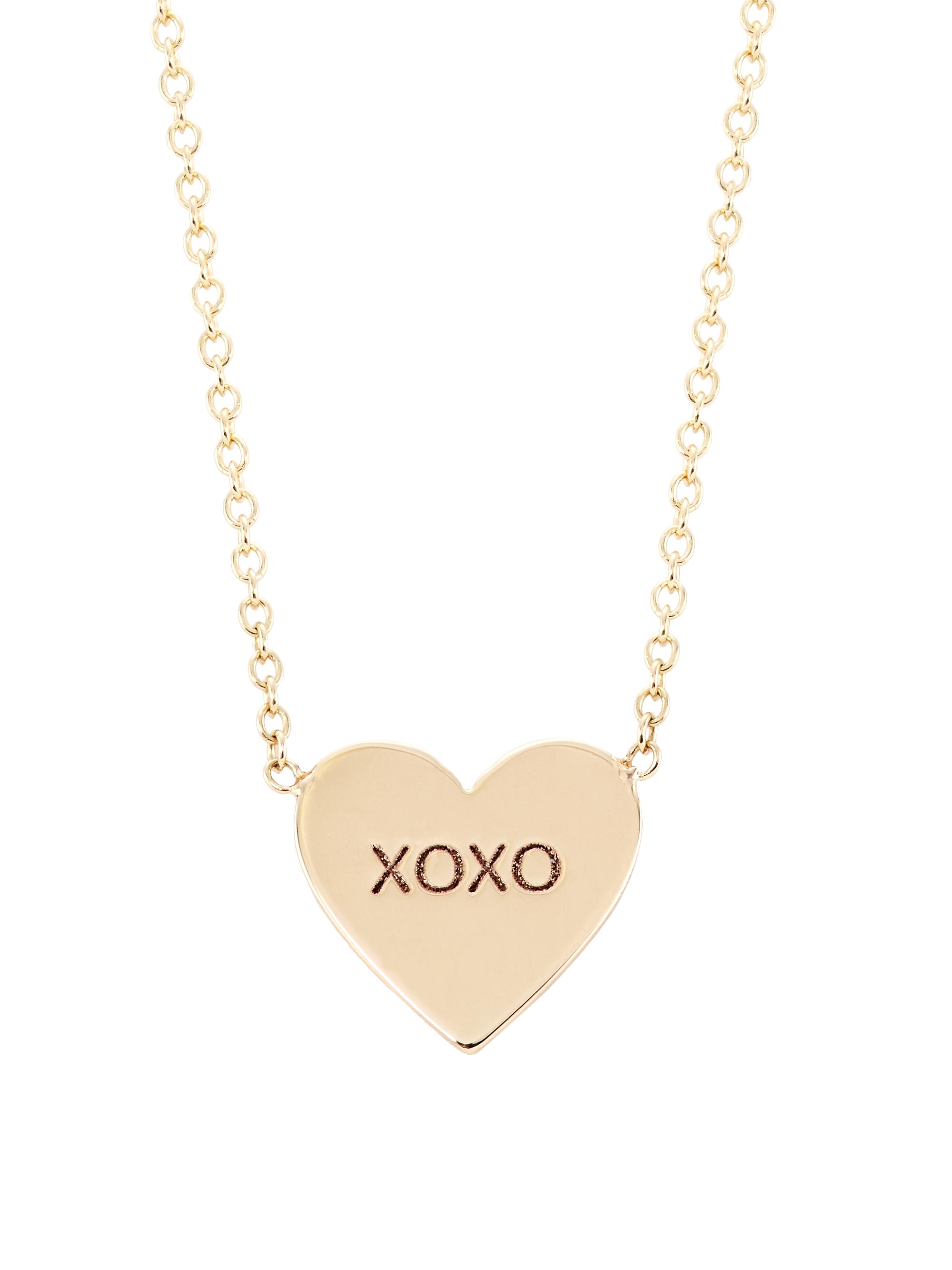 ZOE CHICCO Women's Feel The Love 14K Yellow Gold Candy-Heart Pendant Necklace - Yellow Gold