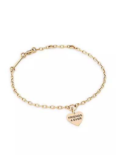 Feel The Love 14K Yellow Gold Candy-Heart Charm Bracelet