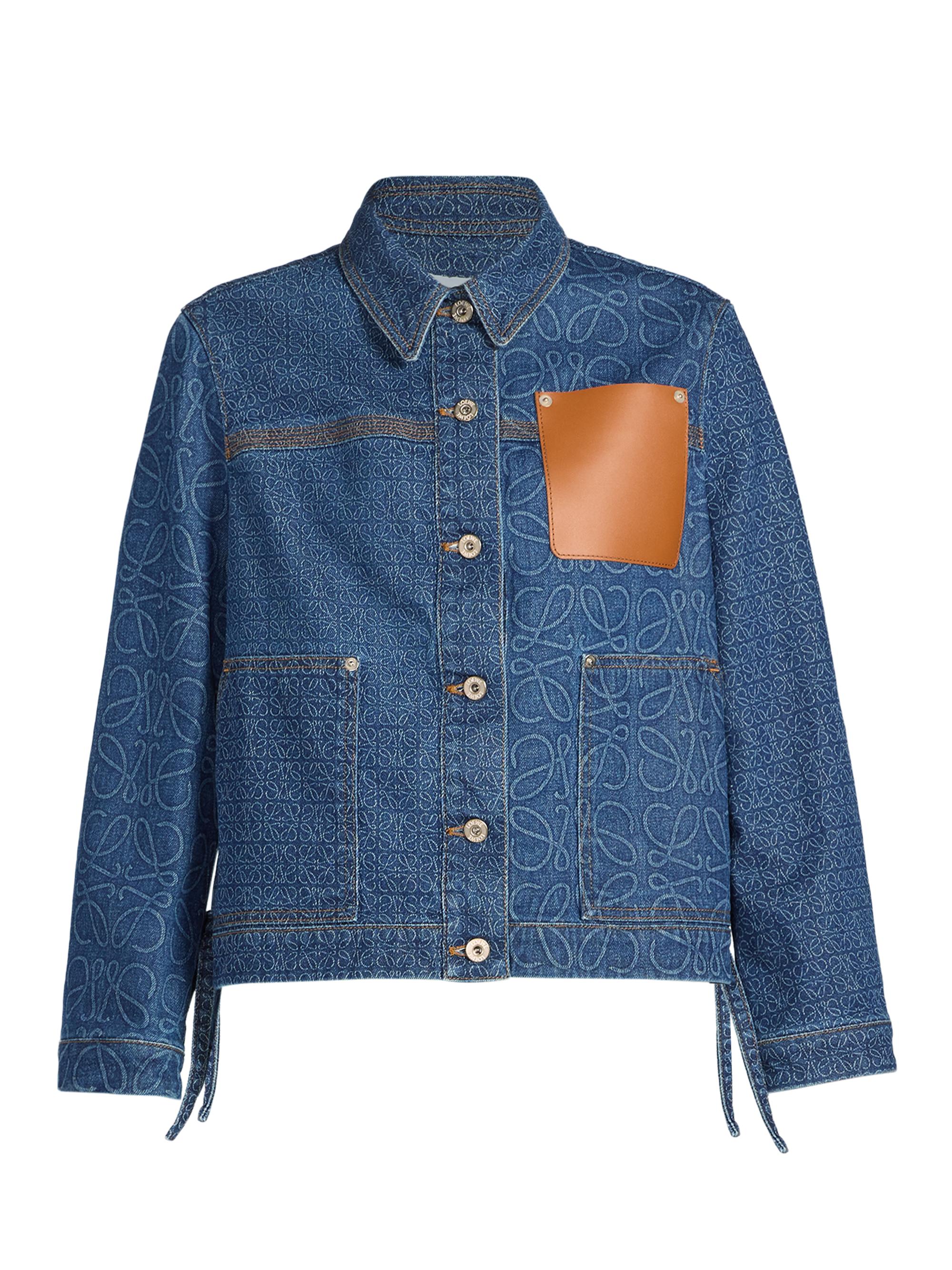 LOEWE Monogrammed High-Low Denim Jacket | Saks Fifth Avenue