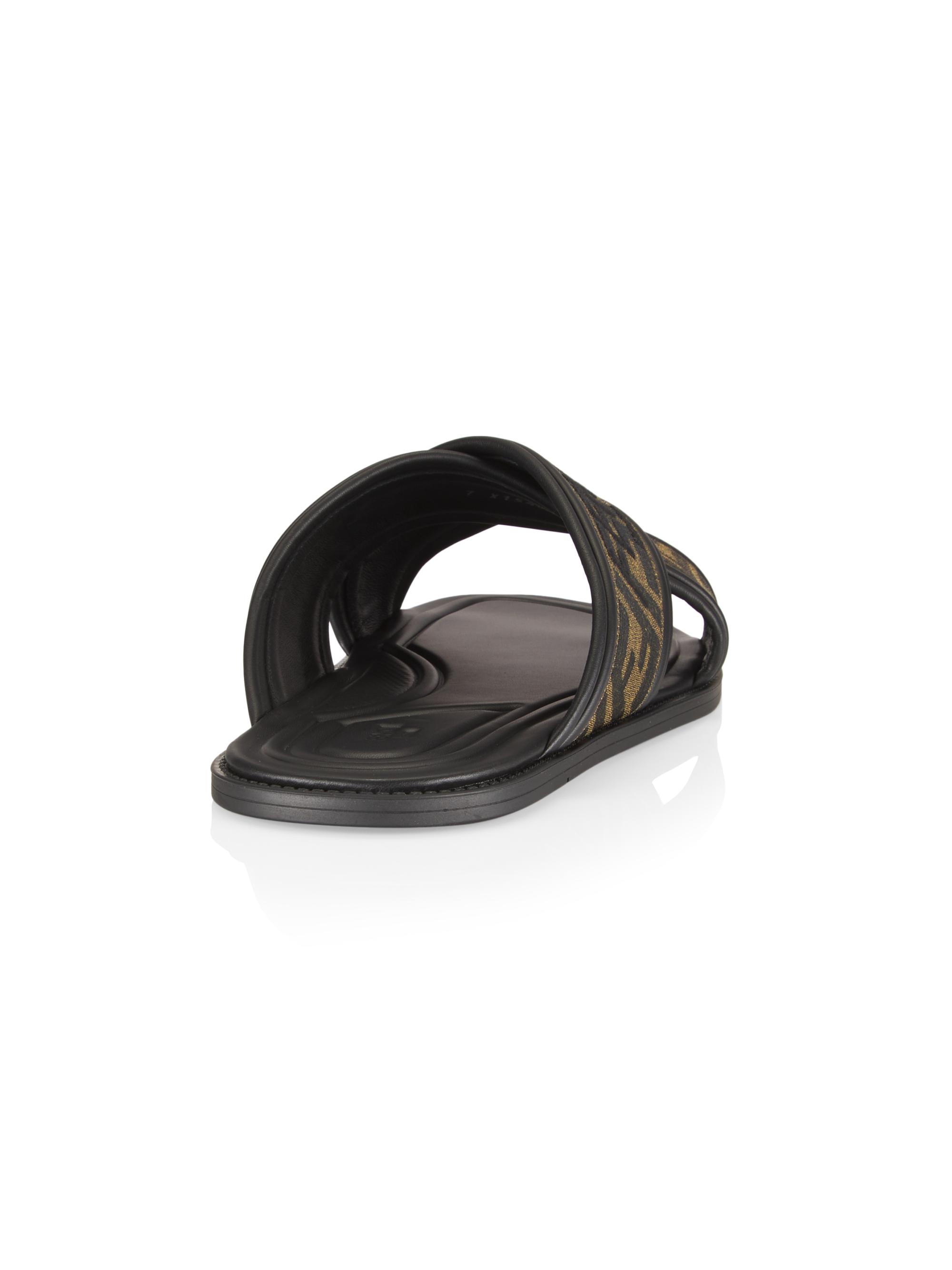 Fendi Cross-Strap FF Logo Sandals | Saks Fifth Avenue