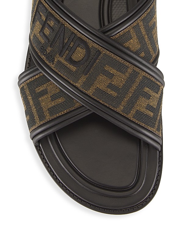 Shop Fendi Cross-Strap FF Logo Sandals | Saks Fifth Avenue Shop Fendi Cross-Strap FF Logo Sandals | Saks Fifth Avenue
