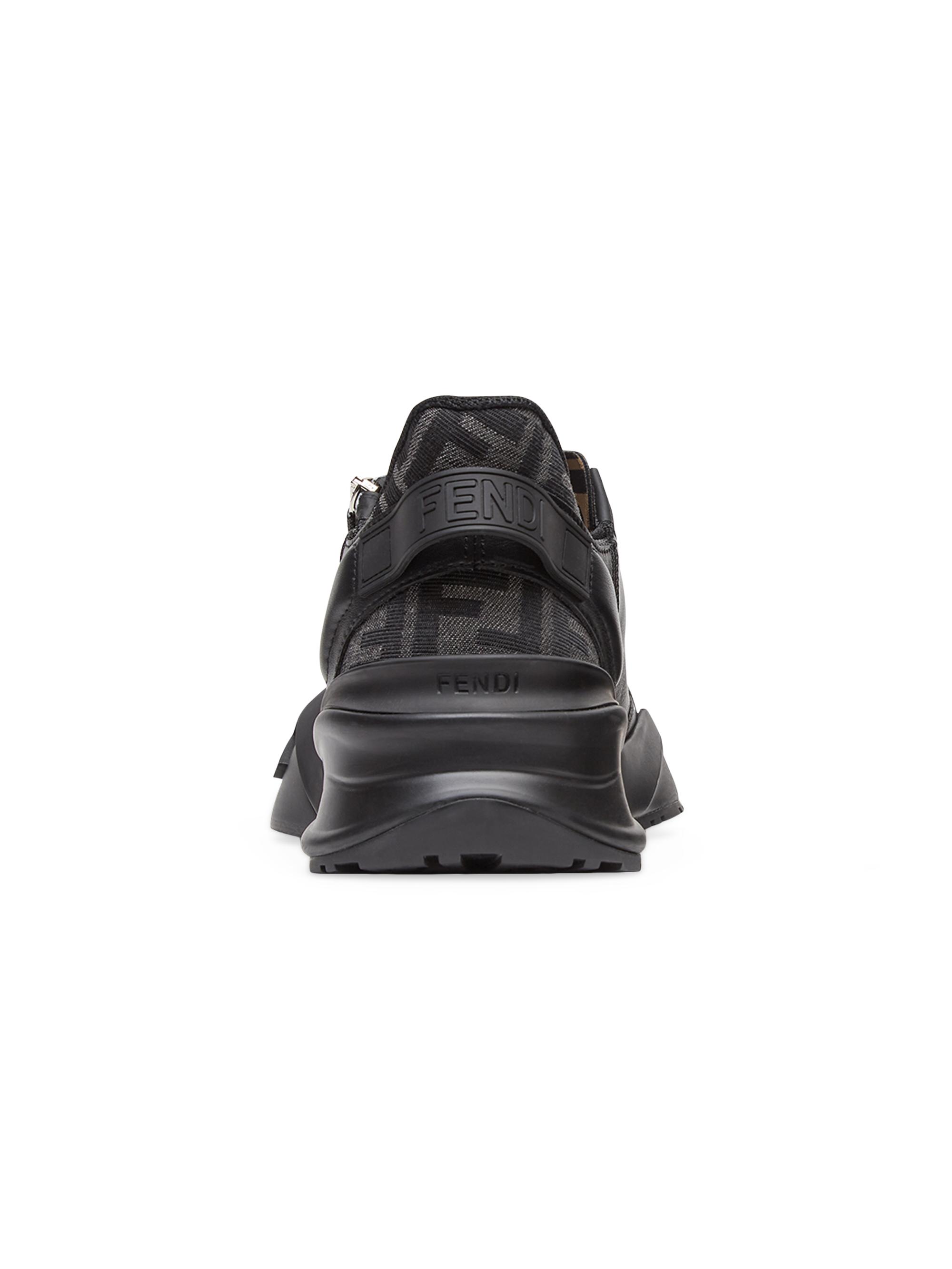 Fendi Flow Vitello Leather & Tonal Logo Jacquard Sneakers | Saks