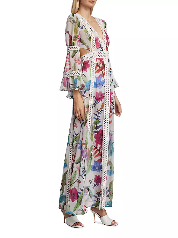 Shop PatBO Zamia Lace Trim Maxi Dress | Saks Fifth Avenue