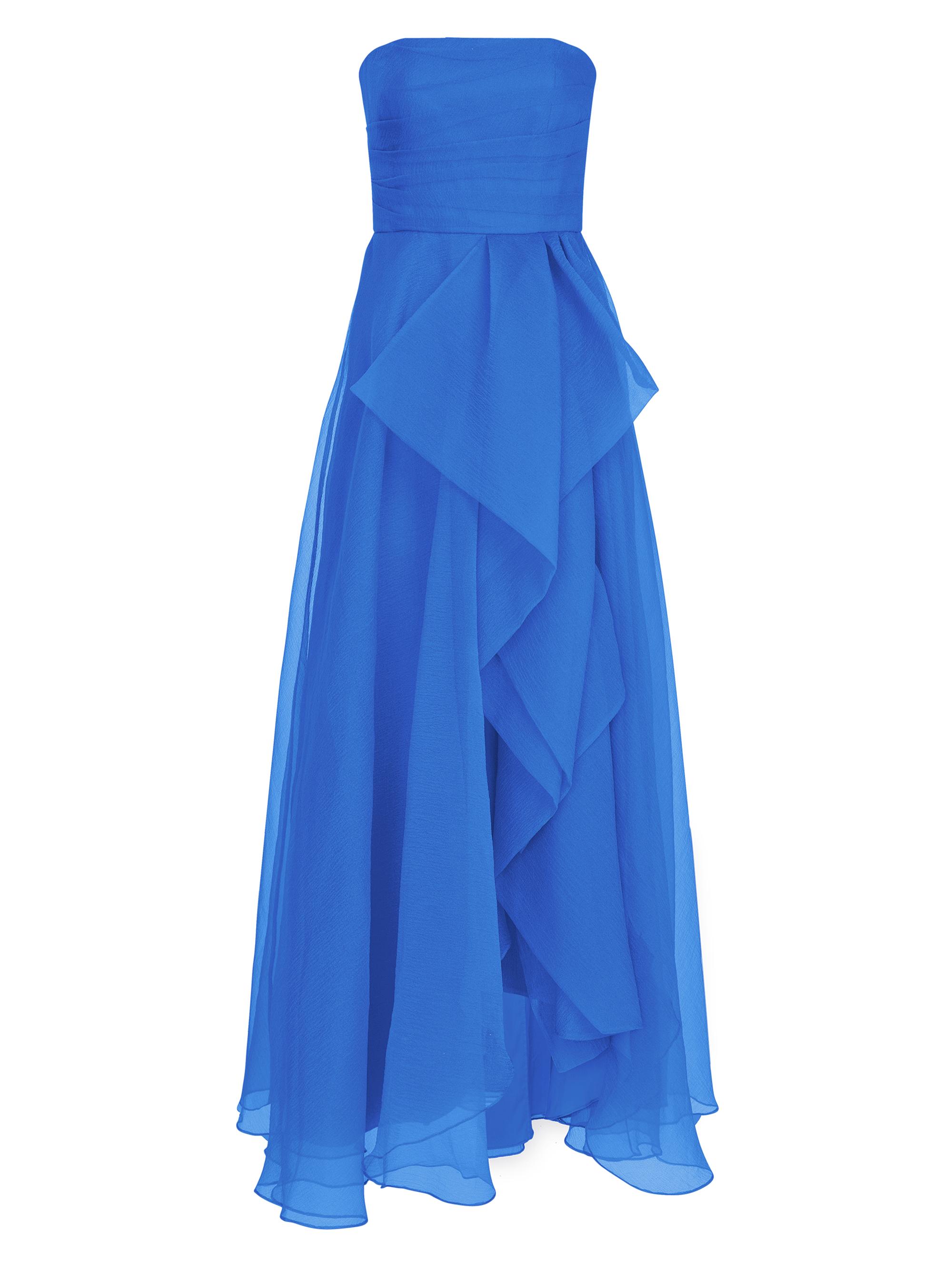 Theia Women's Teresa Draped Tulle Gown - Cornflower Blue