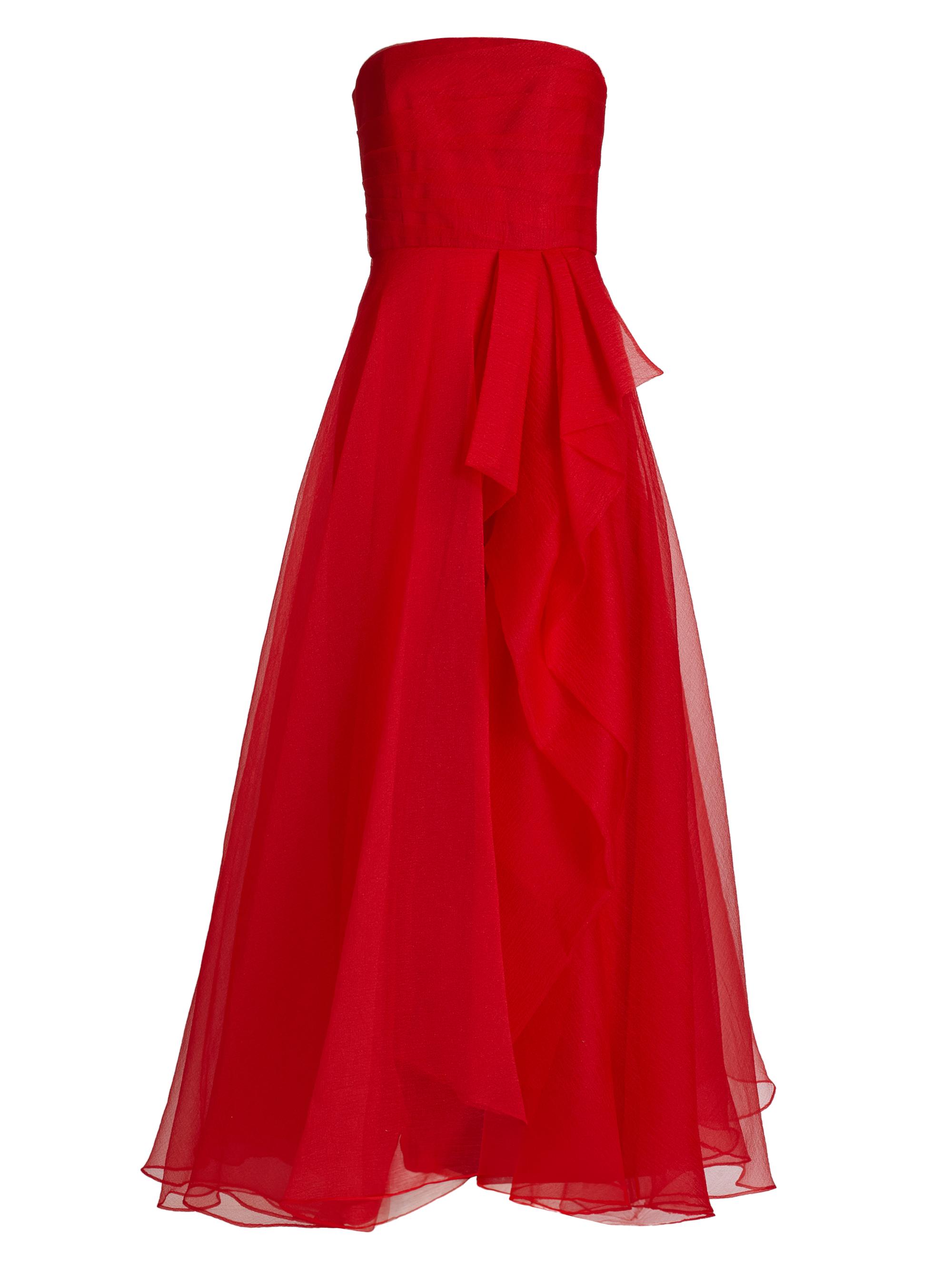 Theia Women's Teresa Draped Tulle Gown - Poppy