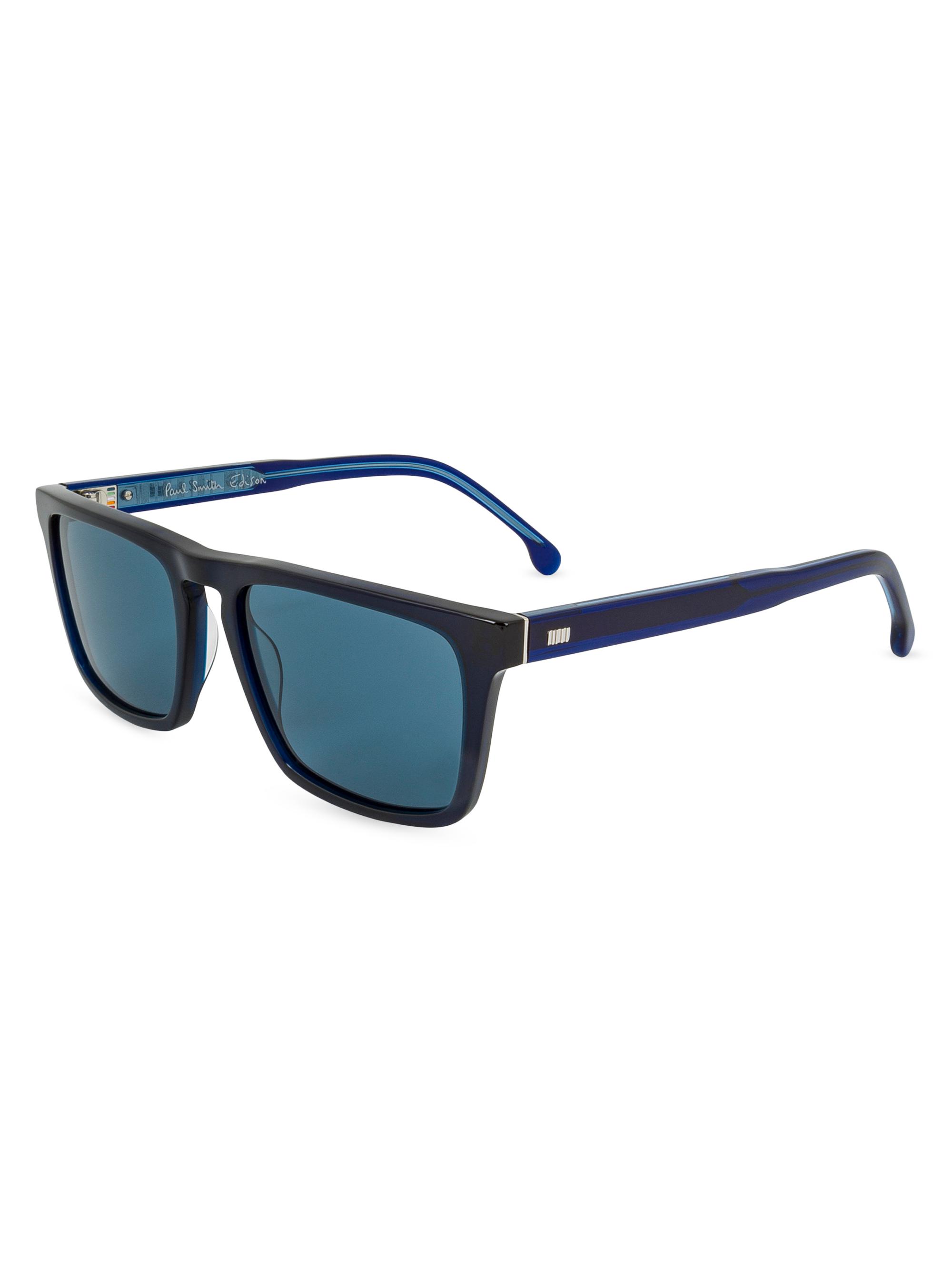 Paul Smith Men's Edison 55MM Square Sunglasses - Blue