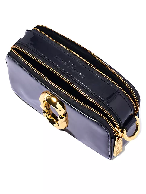 Marc Jacobs The Specchio Snapshot Bag In Black/gold